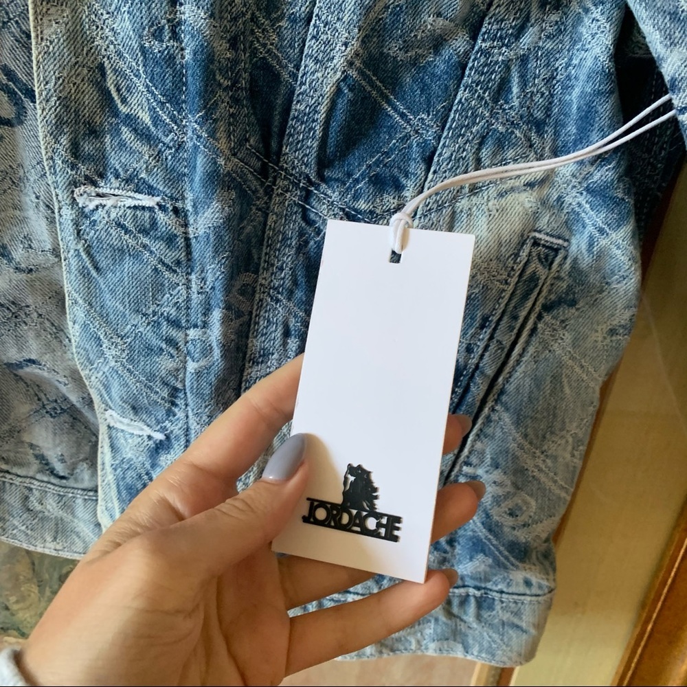 NWT jordache cropped jacket tidy Denim size XS J1 - Picture 3 of 7